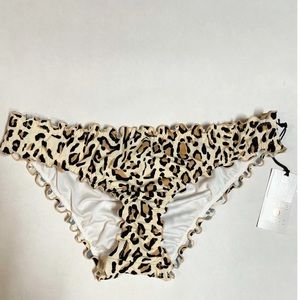 Leopard print bathing suit bottoms